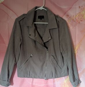 Be Cool Los Angeles Suede  Women's Taupe Utility Jacket